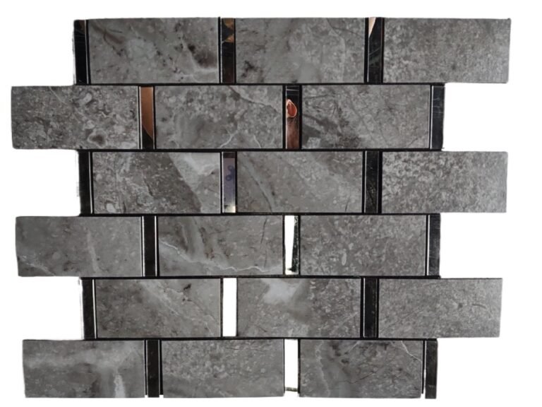 Dark Grey Stone Strip Metal Mosaic Tile mosaic tile