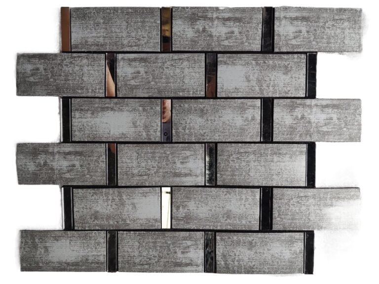 Grey Stone Strip Metal Mosaic Tile CM-MT-510 mosaic tile