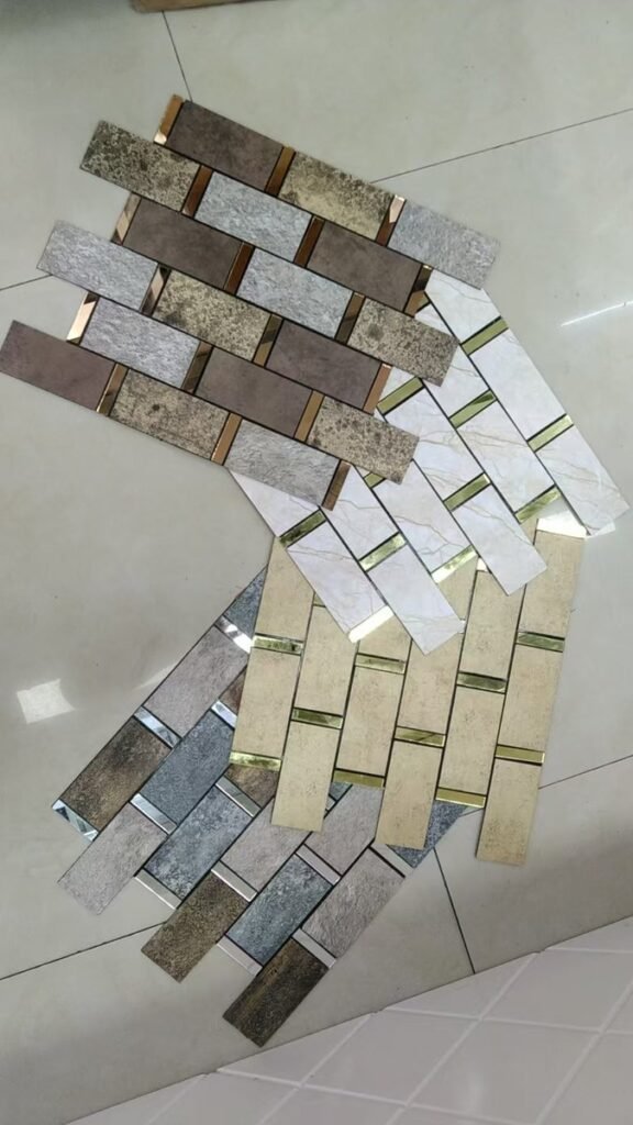 Silver Grey Strip Metal Mosaic Tile CM-MT-519 mosaic tile