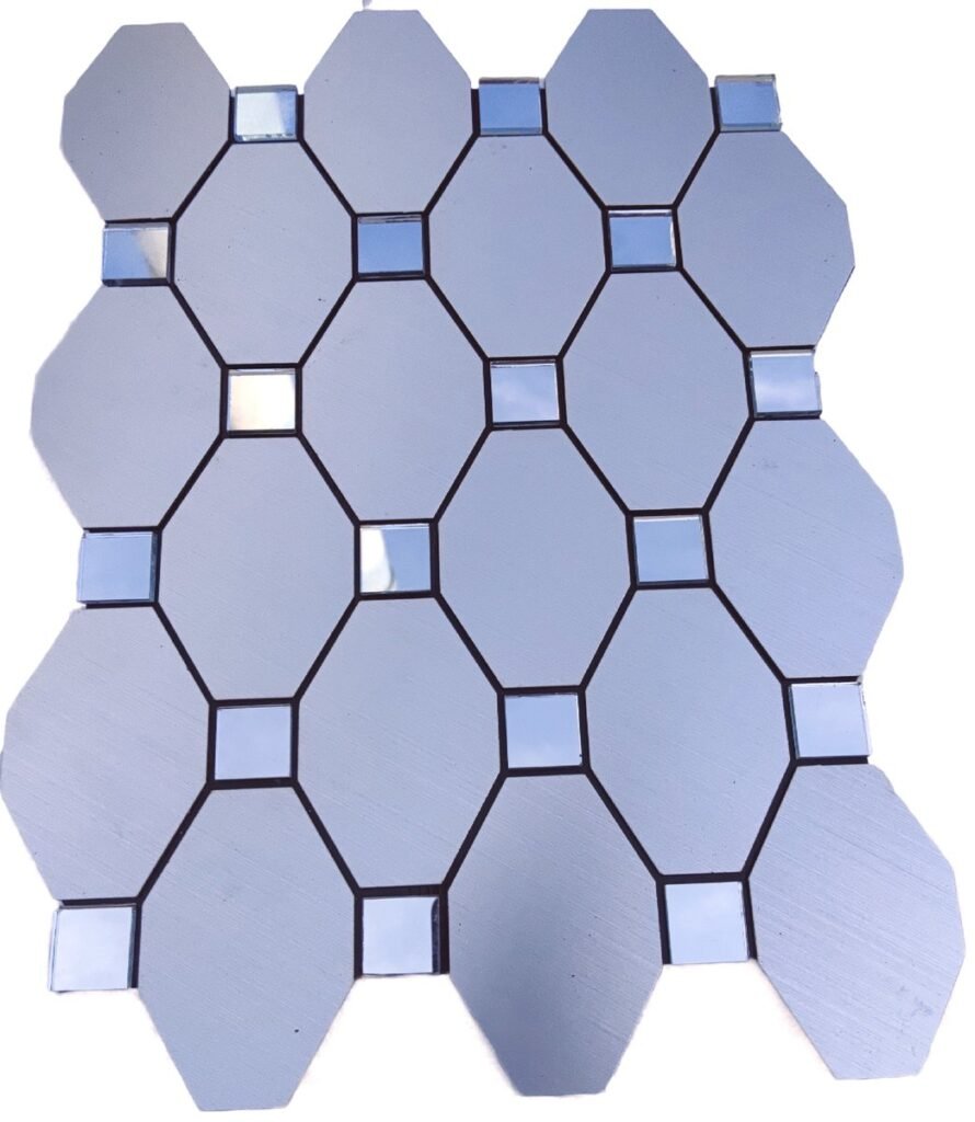 Light Blue Long Hexagon Metal Mosaic Tile mosaic tile
