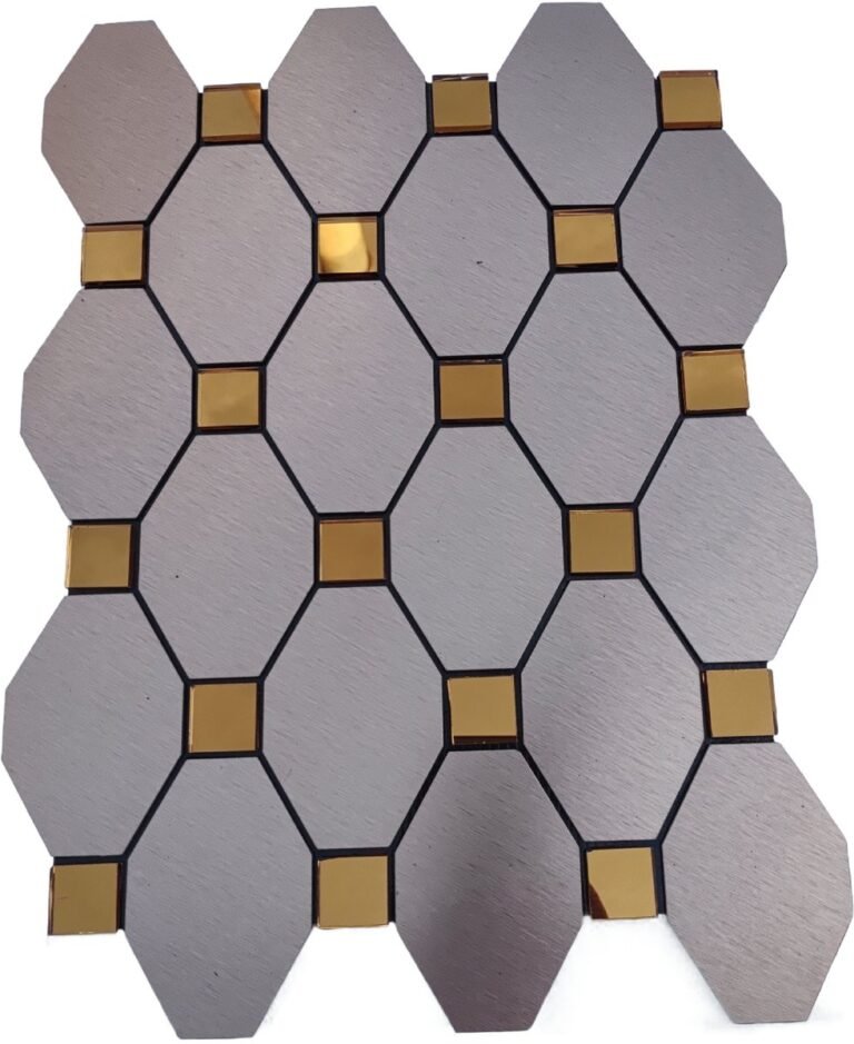 Copper Gold Long Hexagon Metal Mosaic Tile mosaic tile