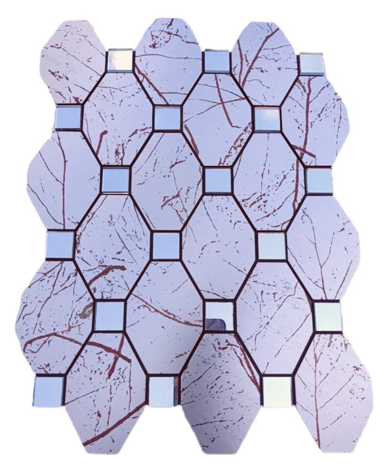 Lilac Silver Long Hexagon Metal Mosaic Tile mosaic tile