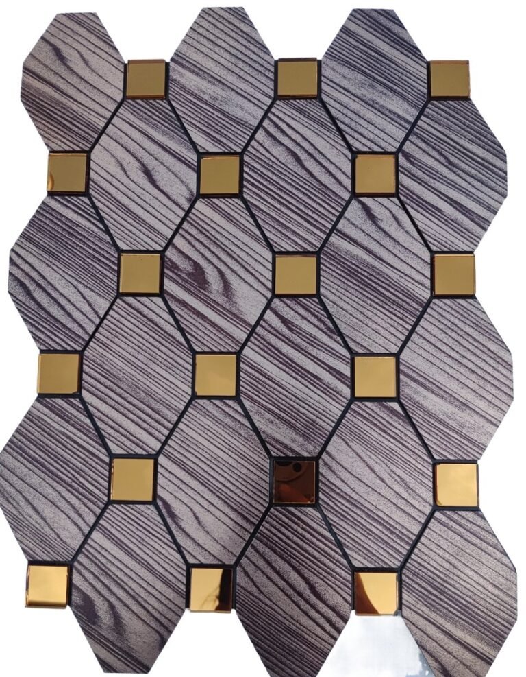 Bronze Grey Long Hexagon Metal Mosaic Tile mosaic tile