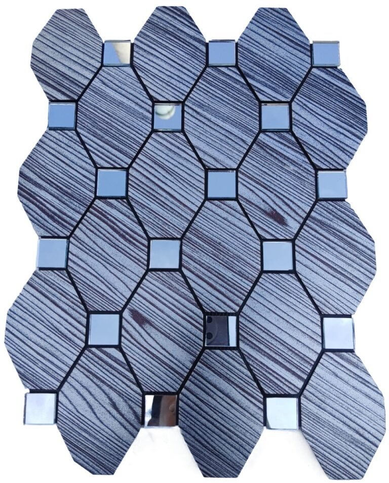 Blue Grey Long Hexagon Metal Mosaic Tile CM-MT-530 mosaic tile
