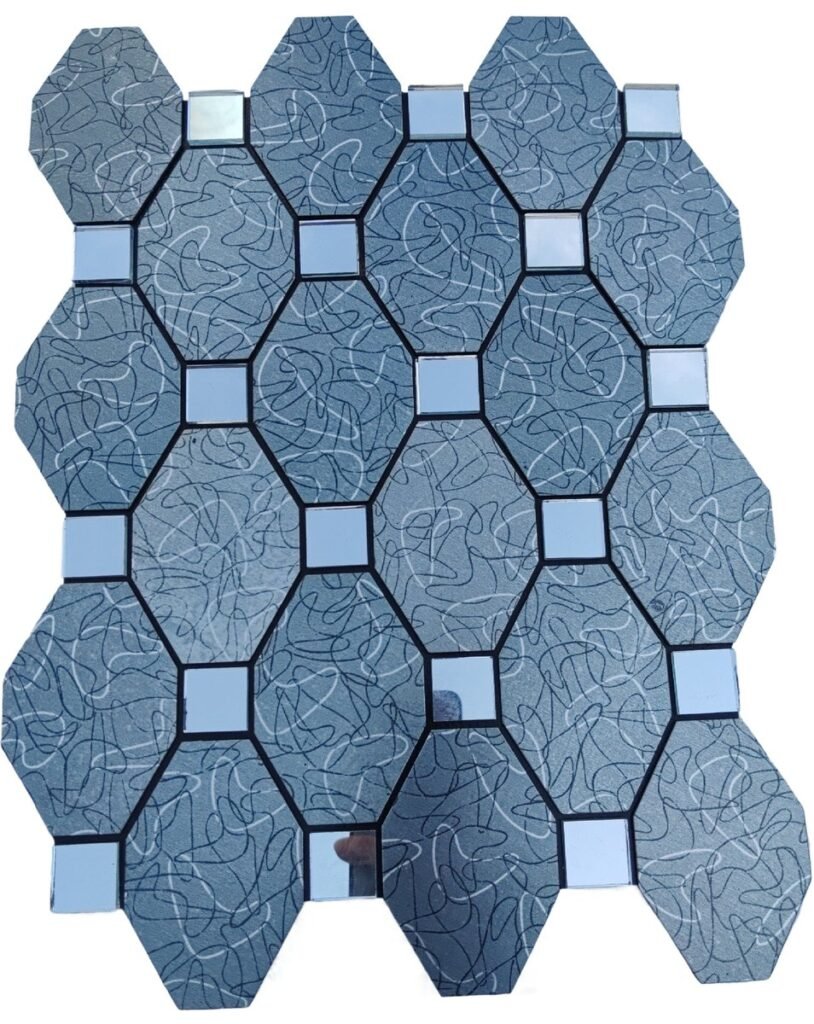 Blue Long Hexagon Metal Mosaic Tile CM-MT-532 mosaic tile
