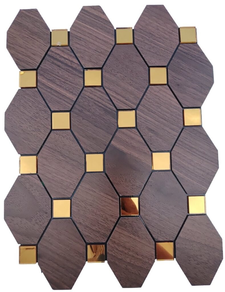 Brown Copper Long Hexagon Metal Mosaic Tile mosaic tile