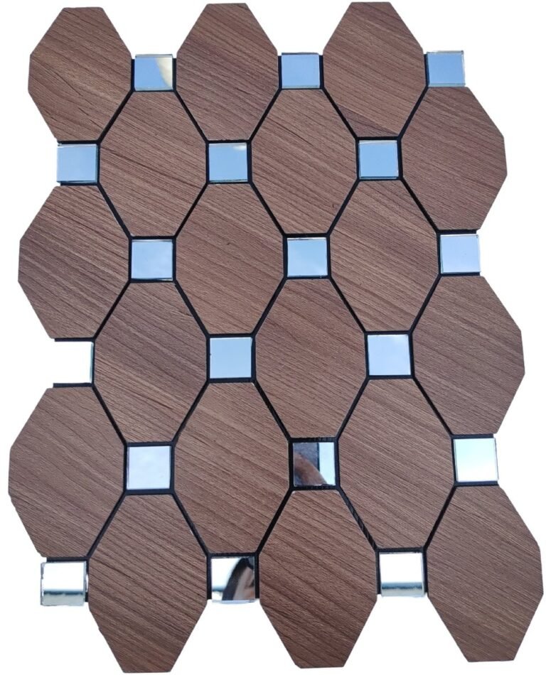 Brown Purple Long Hexagon Metal Mosaic Tile mosaic tile