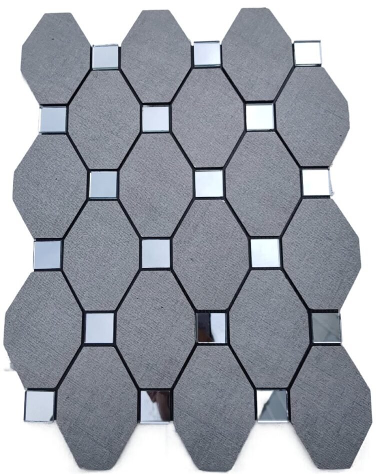 Blue Grey Long Hexagon Metal Mosaic Tile CM-MT-539 mosaic tile