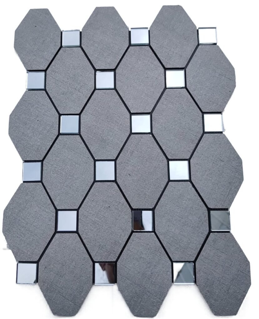 Blue Grey Long Hexagon Metal Mosaic Tile CM-MT-539 mosaic tile