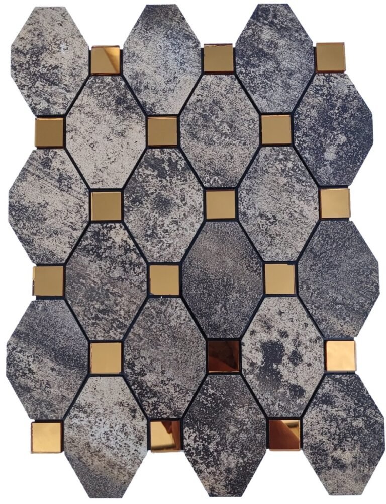 Copper Black Long Hexagon Metal Mosaic Tile mosaic tile