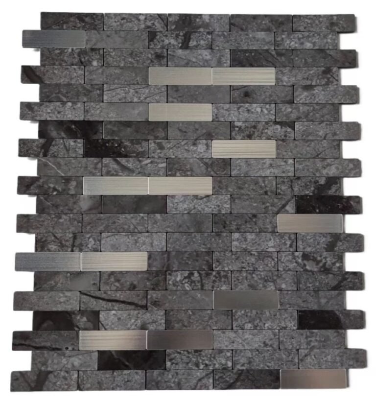 Dark Grey Marble Strip Metal Mosaic Tile mosaic tile