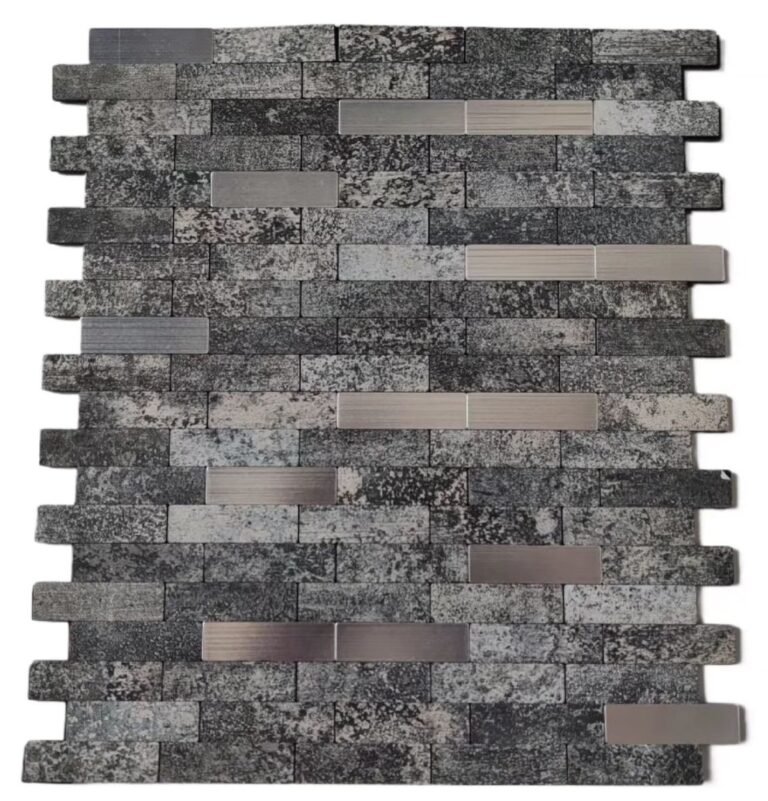 Grey Blue Stone Strip Metal Mosaic Tile mosaic tile