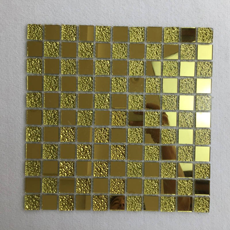 CM-ZQ-006 Gold Mixed Format Self-Adhesive Glass Mosaic Tile mosaic tile