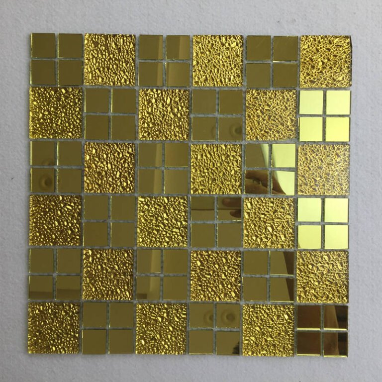 CM-ZQ-019 Gold Mixed Format Self-Adhesive Glass Mosaic Tile mosaic tile
