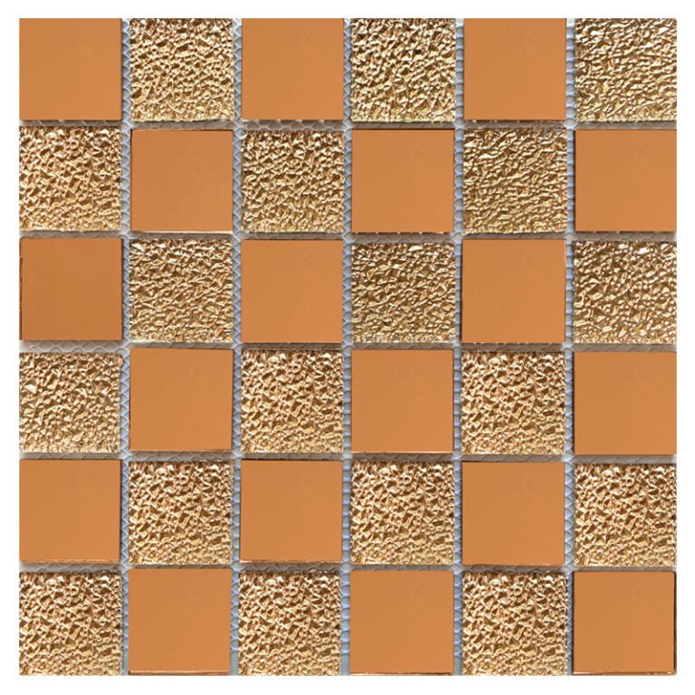 CM-ZQ-032 Copper Mixed Format Self-Adhesive Glass Mosaic Tile mosaic tile