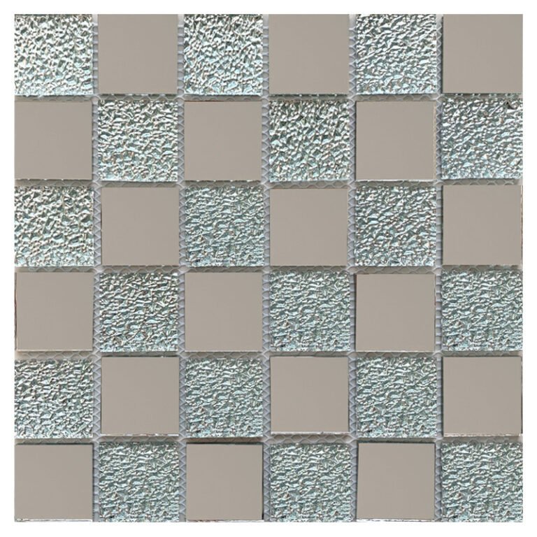 CM-ZQ-033 Silver and Grey Mixed Format Self-Adhesive Glass Mosaic Tile mosaic tile