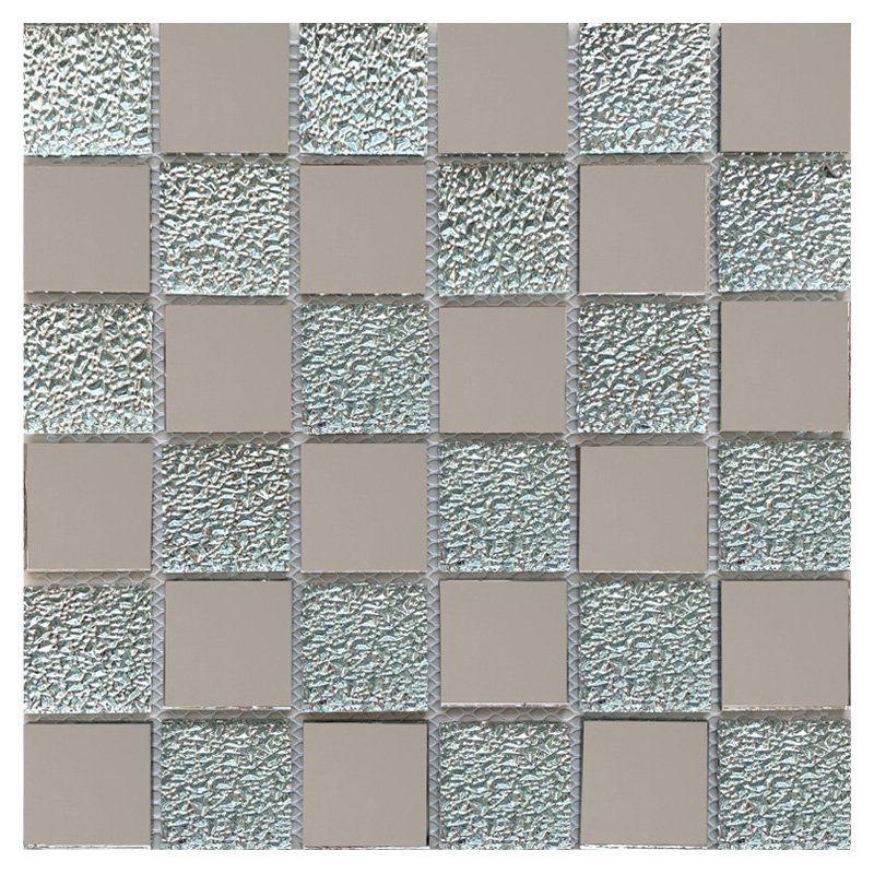 CM-ZQ-033 Silver and Grey Mixed Format Self-Adhesive Glass Mosaic Tile mosaic tile