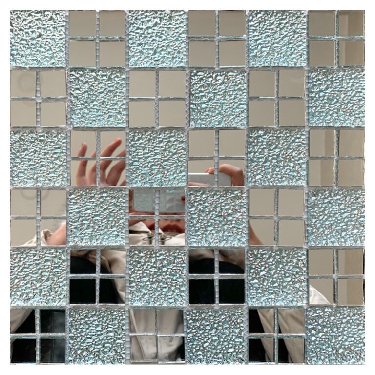 CM-ZQ-036 Silver Mixed Format Self-Adhesive Glass Mosaic Tile mosaic tile