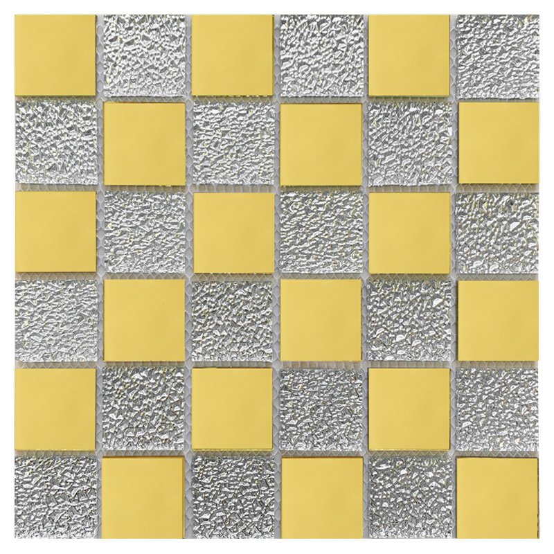 CM-ZQ-037 Gold and Silver Mixed Format Self-Adhesive Glass Mosaic Tile mosaic tile