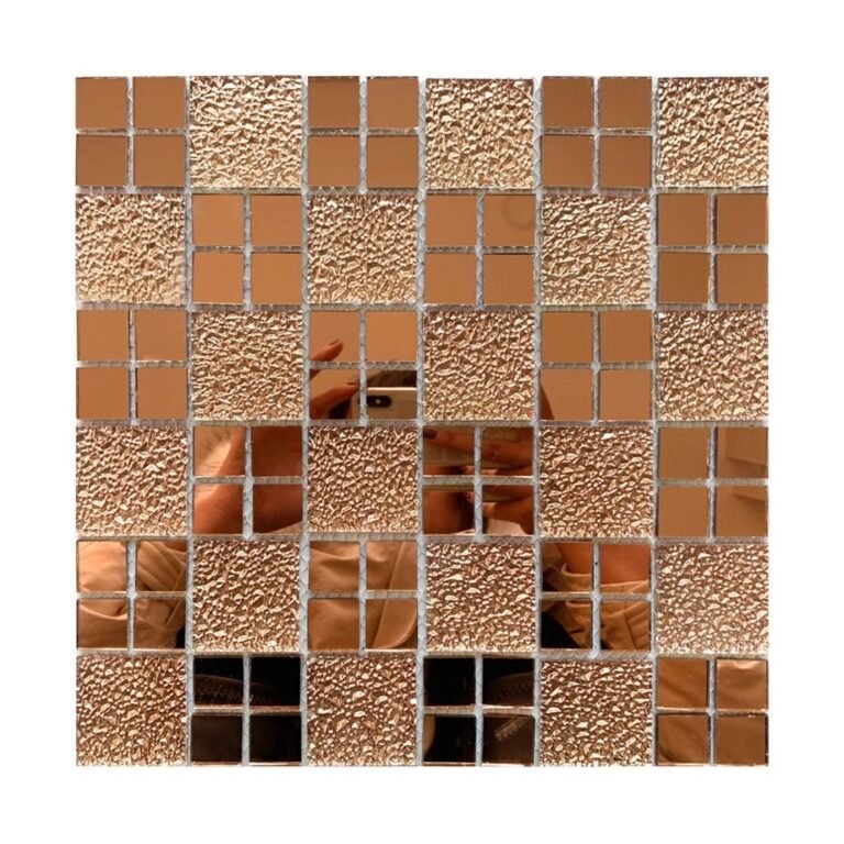 CM-ZQ-038 Copper Mixed Format Self-Adhesive Glass Mosaic Tile mosaic tile